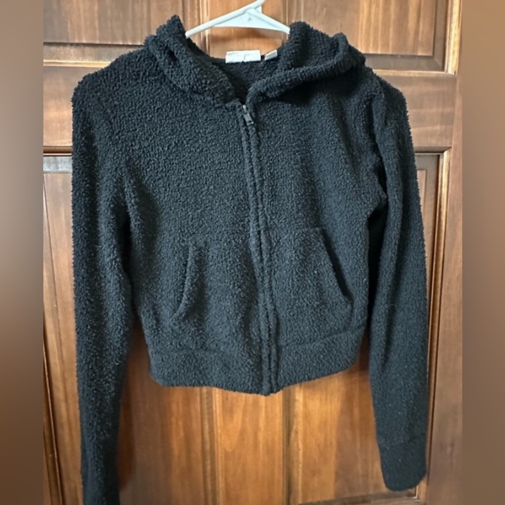 SO Black Fleece Zip Hoodie Women’s M – Soft Cozy Everyday Layer